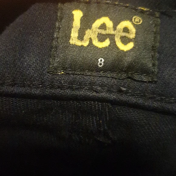 💥3 for $20 LEE dark navy blue skinny leg jeans with ankle zips like new size 8 - Picture 2 of 4